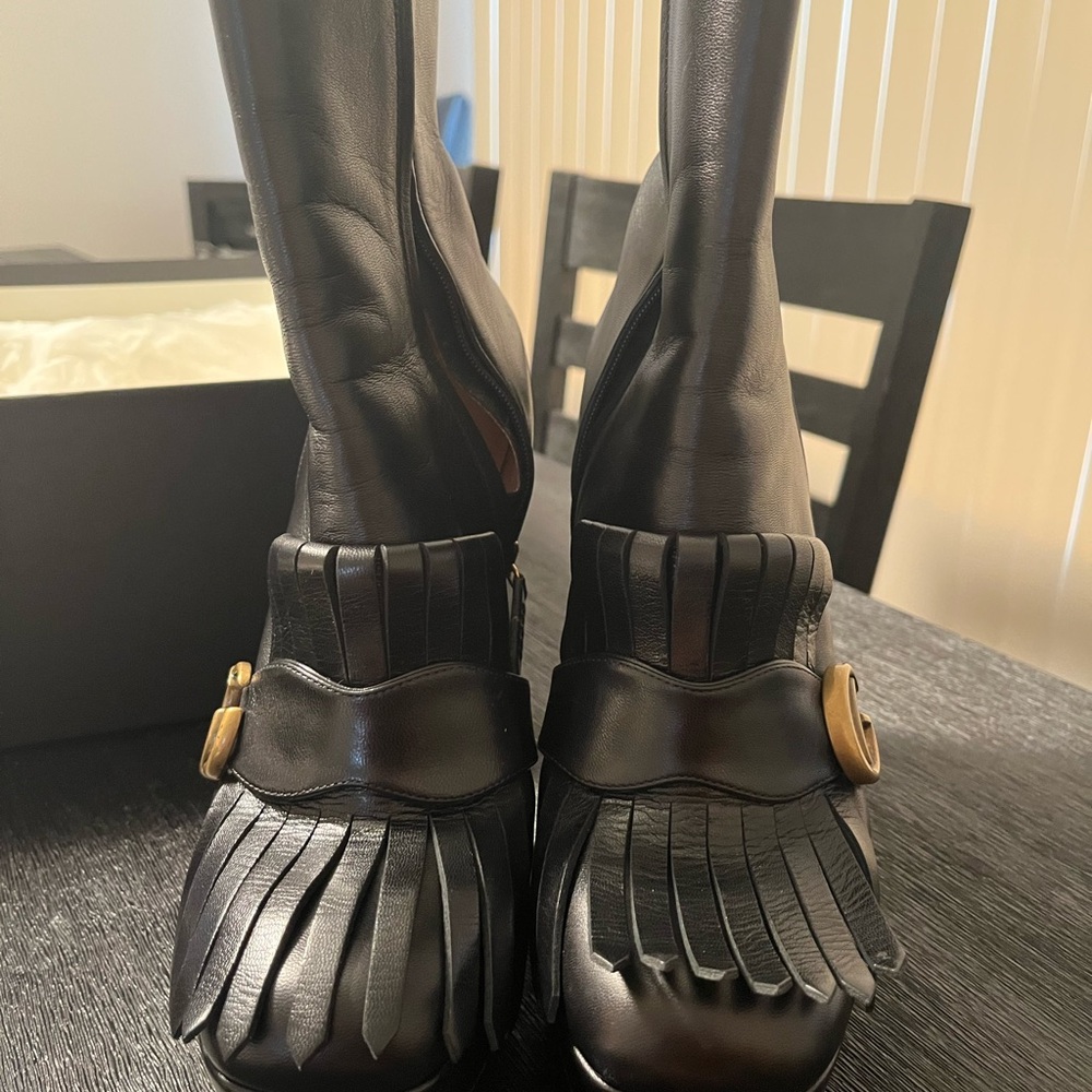 Women's Marmont Fringe Platform Ankle Boots size 40 - Picture 2 of 6